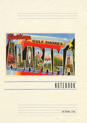 Vintage Lined Notebook Greetings from Gulf Shores 1