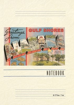 Vintage Lined Notebook Greetings from Gulf Shores, Häftad