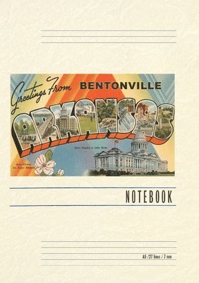 Vintage Lined Notebook Greetings from Bentonville, Häftad