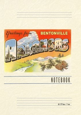 Vintage Lined Notebook Greetings from Bentonville, Häftad