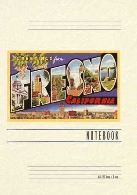 Vintage Lined Notebook Greetings from Fresno, California 1