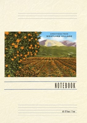 Vintage Lined Notebook Greetings from Westlake Village, California 1