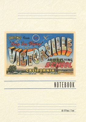 Vintage Lined Notebook Greetings from Victorville, California 1