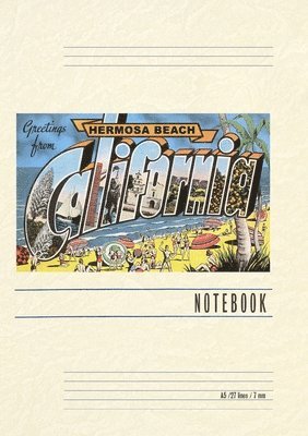 Vintage Lined Notebook Greetings from Hermosa Beach 1