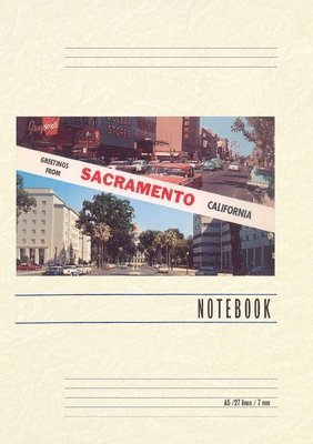bokomslag Vintage Lined Notebook Greetings from Sacramento