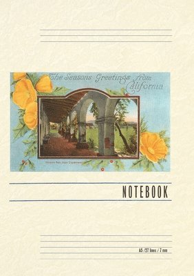 Vintage Lined Notebook Season's Greetings, San Juan Capistrano 1