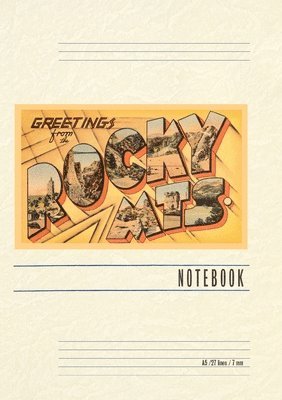Vintage Lined Notebook Greetings from the Rocky Mts. 1