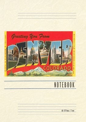 Vintage Lined Notebook Greetings from Denver, Colorado, Häftad