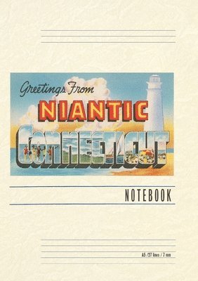 Vintage Lined Notebook Greetings from Niantic 1