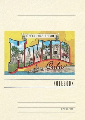bokomslag Vintage Lined Notebook Greetings from Havana, Cuba