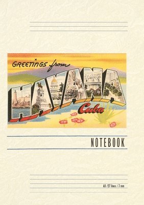 bokomslag Vintage Lined Notebook Greetings from Havana, Cuba