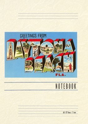 Vintage Lined Notebook Greetings from Daytona Beach, Florida 1