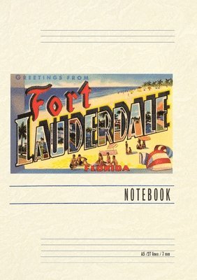 Vintage Lined Notebook Greetings from Ft. Lauderdale, Florida 1