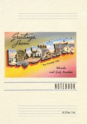 Vintage Lined Notebook Greetings from Bradenton, Florida 1