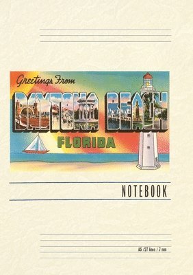 Vintage Lined Notebook Greetings from Daytona Beach, Florida 1