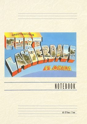 Vintage Lined Notebook Greetings from Ft. Lauderdale, Florida 1