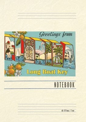 Vintage Lined Notebook Greetings from Longboat Key 1