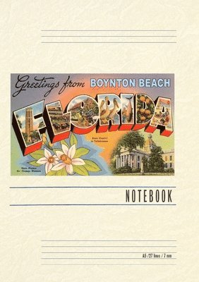 Vintage Lined Notebook Greetings from Boynton Beach 1