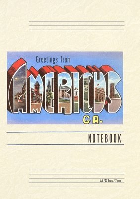 bokomslag Vintage Lined Notebook Greetings from Americus