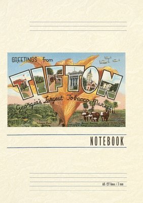 bokomslag Vintage Lined Notebook Greetings from Tifton