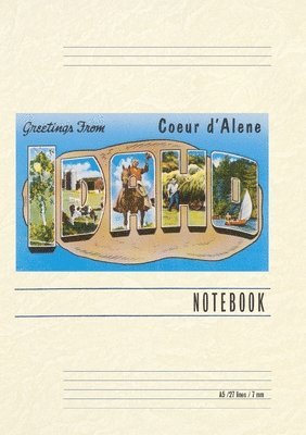 bokomslag Vintage Lined Notebook Greetings from Coeur d'Alene, Idaho