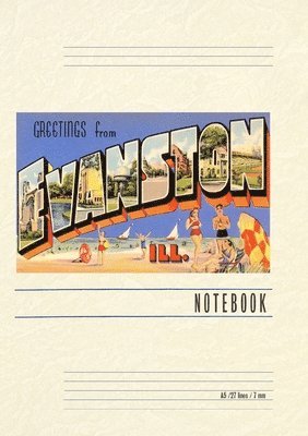 bokomslag Vintage Lined Notebook Greetings from Evanston, Illinois