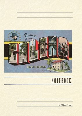 Vintage Lined Notebook Greetings from Galena, Illinois 1