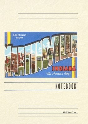 Vintage Lined Notebook Greetings from Martinsville, Häftad