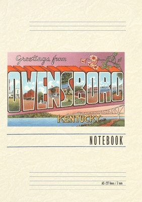 Vintage Lined Notebook Greetings from Owensboro, Kentucky 1