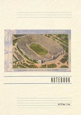 bokomslag Vintage Lined Notebook Greetings from California, LA Coliseum