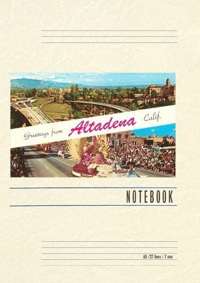 bokomslag Vintage Lined Notebook Greetings from Altadena, California