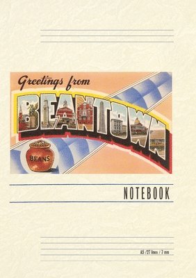 Vintage Lined Notebook Greetings from Beantown 1