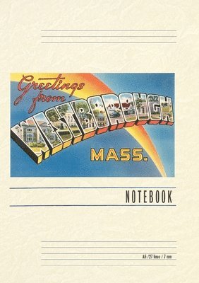 Vintage Lined Notebook Greetings from Westborough, Massachusetts 1