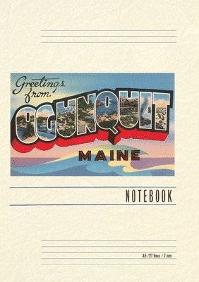 Vintage Lined Notebook Greetings from Ogunquit 1