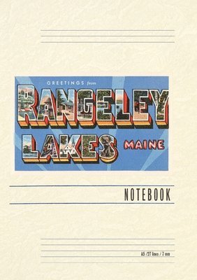 Vintage Lined Notebook Greetings from Rangeley Lakes 1