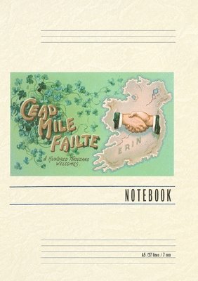 bokomslag Vintage Lined Notebook Cead Mille Failte, Irish Greeting