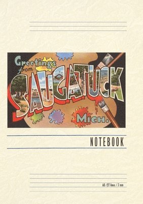 Vintage Lined Notebook Greetings from Saugatuck, Häftad