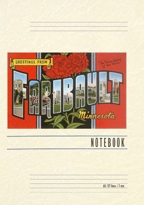 Vintage Lined Notebook Greetings from Faribault 1