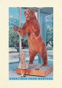 bokomslag Vintage Lined Notebook Greetings from Montana, Girl with Stuffed Bear