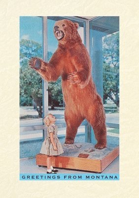 bokomslag Vintage Lined Notebook Greetings from Montana, Girl with Stuffed Bear