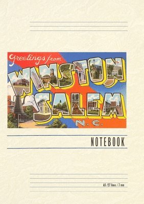 Vintage Lined Notebook Greetings from Winston-Salem 1