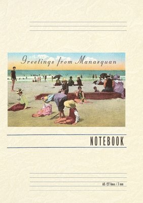 Vintage Lined Notebook Greetings from Manasquan, New Jersey 1