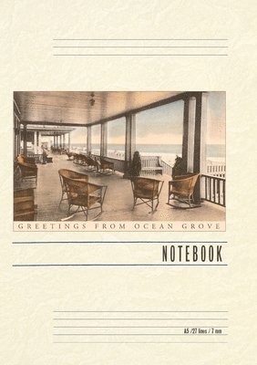 Vintage Lined Notebook Greetings from Ocean Grove, New Jersey, Veranda 1