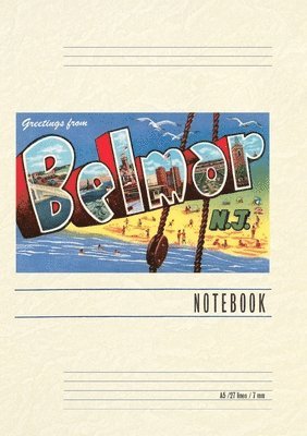 bokomslag Vintage Lined Notebook Greetings from Belmar, New Jersey