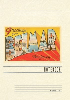 bokomslag Vintage Lined Notebook Greetings from Belmar, New Jersey