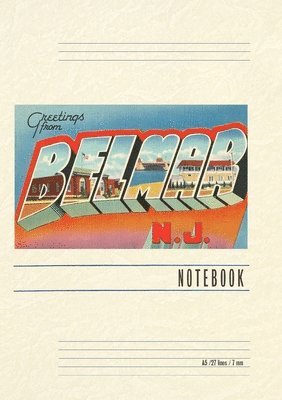 bokomslag Vintage Lined Notebook Greetings from Belmar, New Jersey