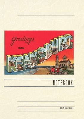 Vintage Lined Notebook Greetings from Keansburg, New Jersey 1