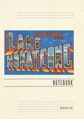 Vintage Lined Notebook Greetings from Lake Hopatcong, New Jersey 1