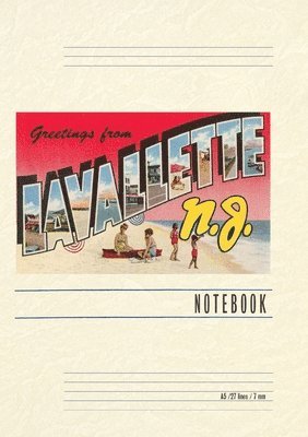 Vintage Lined Notebook Greetings from Lavallette, New Jersey 1