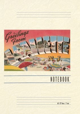 Vintage Lined Notebook Greetings from Lavallette, New Jersey 1